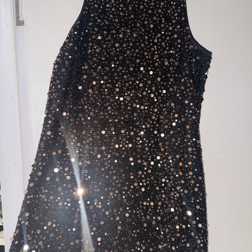 VENUS Black and Silver Sequin Mini Dress - Picture 5 of 5